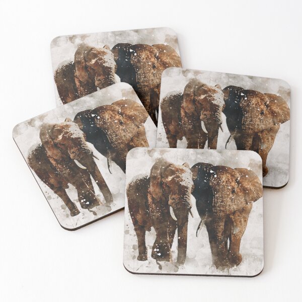 Item preview, Elephant watercolour digital portrait designed and sold by Gerald Waters.