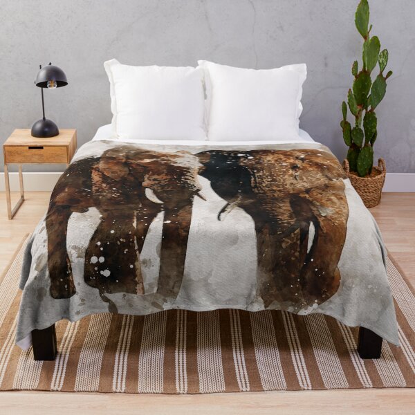 Item preview, Elephant watercolour digital portrait designed and sold by Gerald Waters.