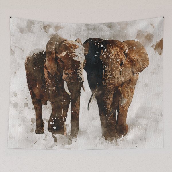 Item preview, Elephant watercolour digital portrait designed and sold by Gerald Waters.