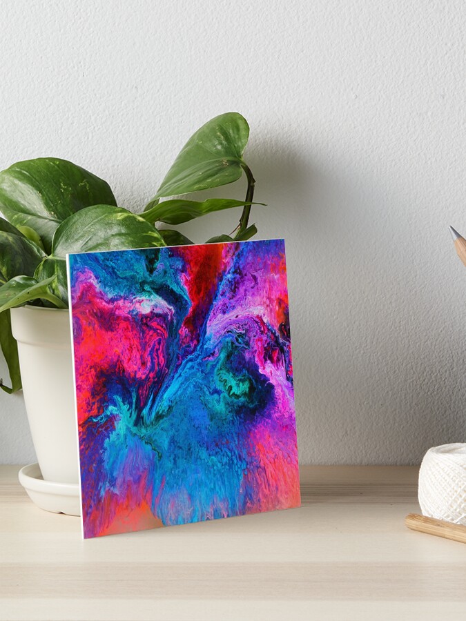 colorful abstract, epoxy resin paint Stock Photo