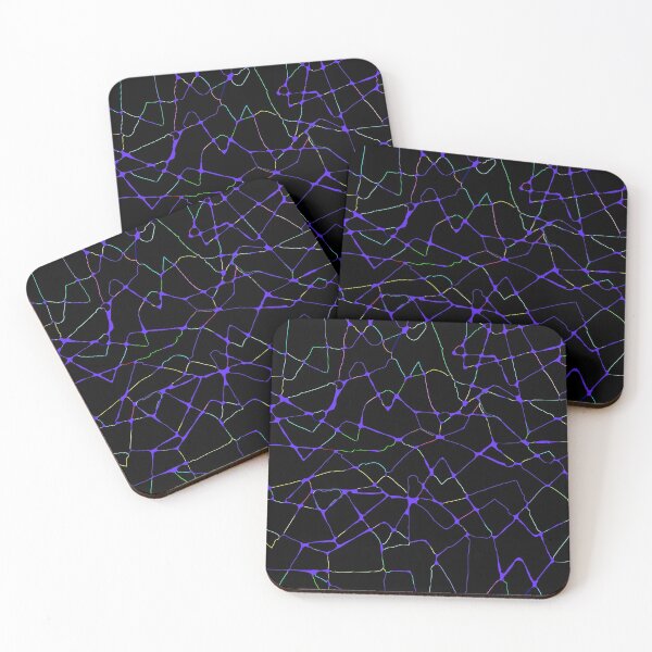 Item preview, Glow Lines - Bright Colors on Black designed and sold by Whoopsidoodle.