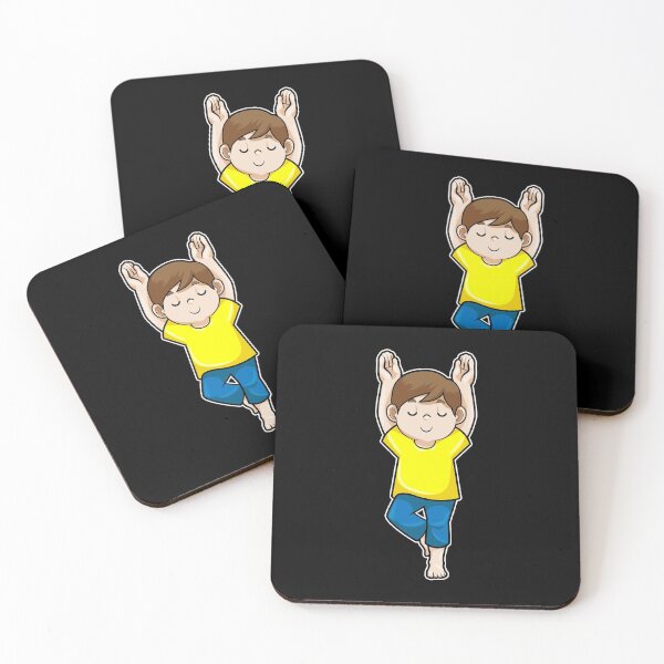 Item preview, Boy at Yoga Stretching exercises designed and sold by Snabdesign84.