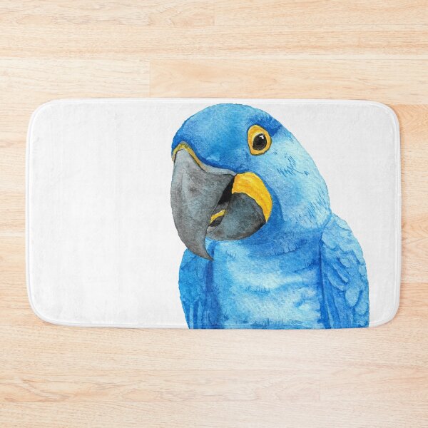 Item preview, hyacinth macaw watercolor bird parrot painting designed and sold by L'Atelier Oranjade.