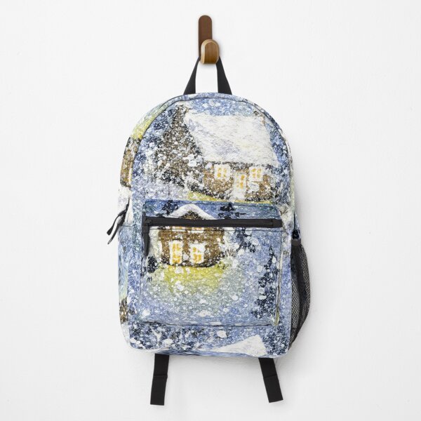 Item preview, Winter Countryside - Watercolor Cottages Covered in Snow designed and sold by AlicjaCurioseur.