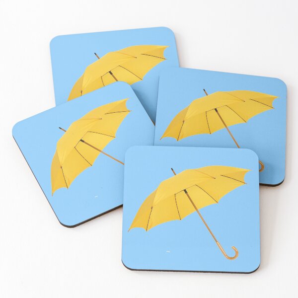 Item preview, Yellow umbrella on sky blue designed and sold by Ninaeva.