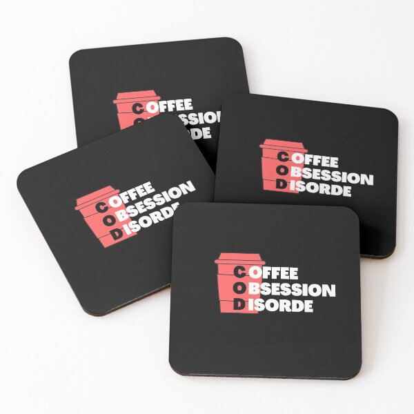 Item preview, Coffee Obsession Disorder - Funny coffee pun. designed and sold by Theleochick.