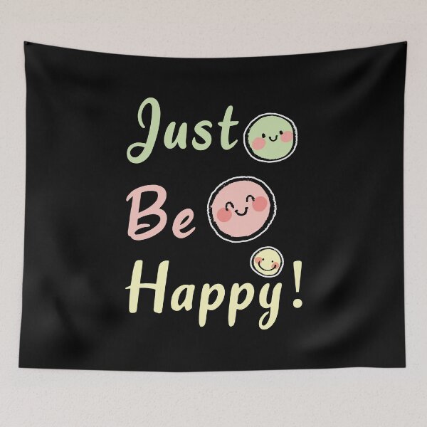 Item preview, Create Your Own Happiness - Just Be Happy Cute Emotional And Colorful Faces designed and sold by Scratches Tees.