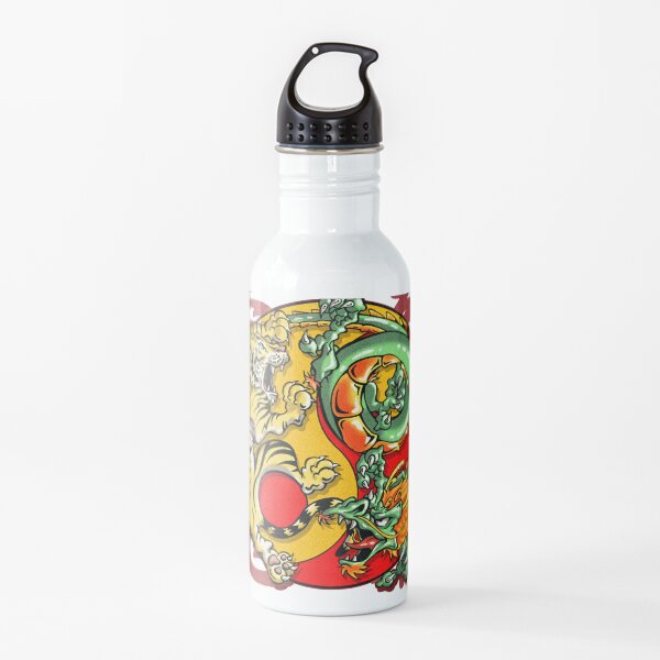 Mind and Body is One - Tiger and Dragon Variant Water Bottle