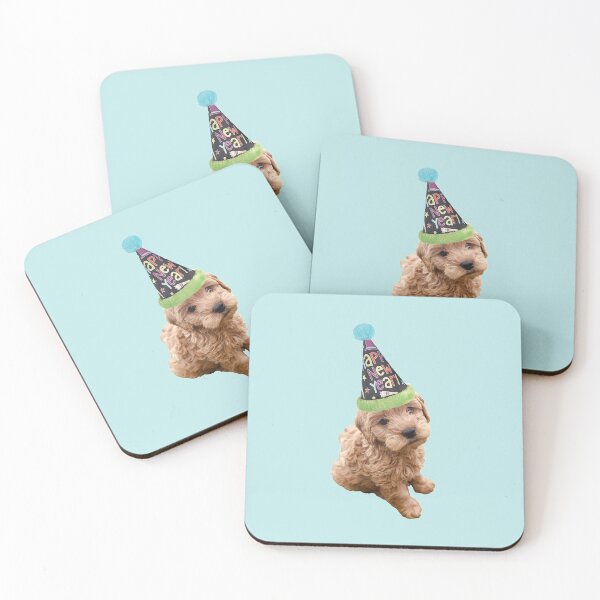 Item preview, cute puppy in a new years hat designed and sold by hypocratees.