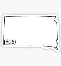 (605) South Dakota Sticker