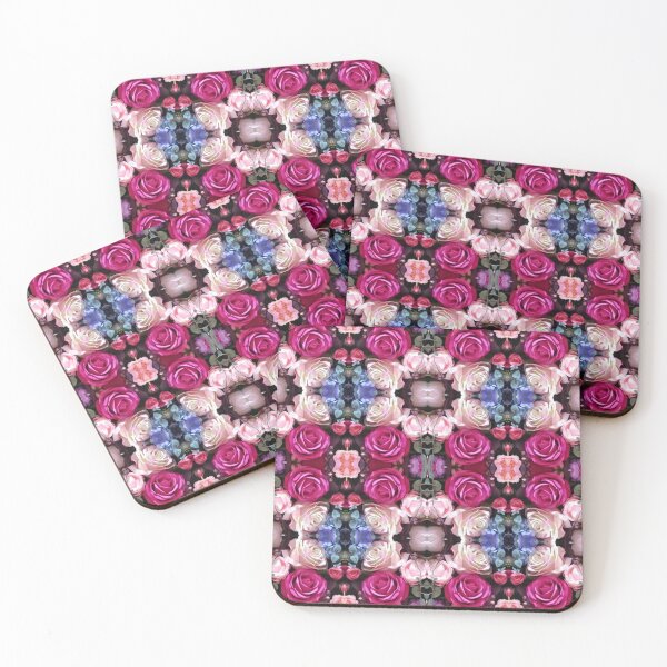 Item preview, Pink roses pattern - flowers gold designed and sold by Geometrina.