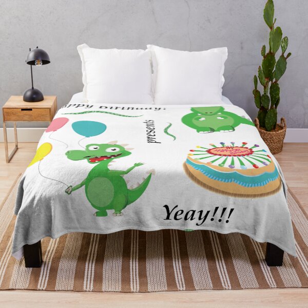 Item preview, happy birthday dinosaurs funny catroon dinos designed and sold by GraphicBit.