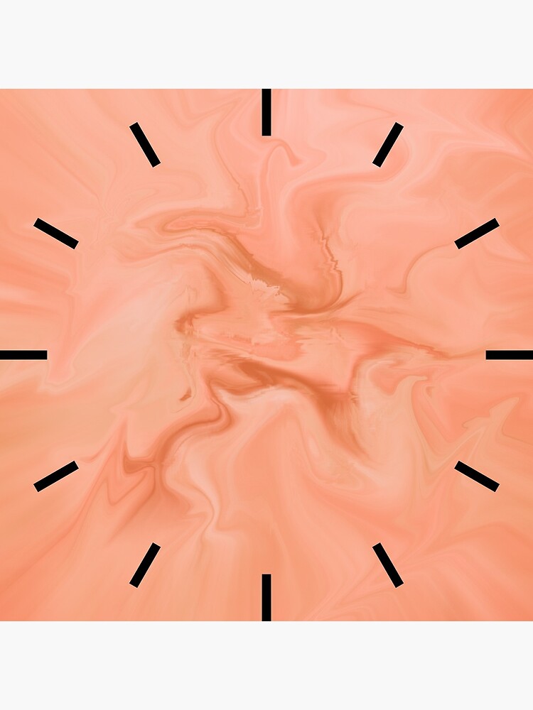 Abstract Orange Marble by QuirkyClock