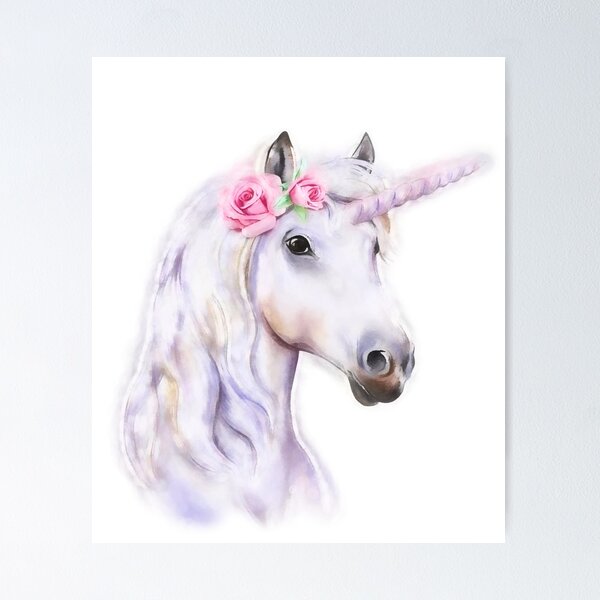 Unicornios mágicos. bebé pequeños animales de cuento de hadas pony caballo  personajes de color rosa con arco iris para niñas. ilustración unicornio  caballo, poni mágico, arco iris de cuento de hadas