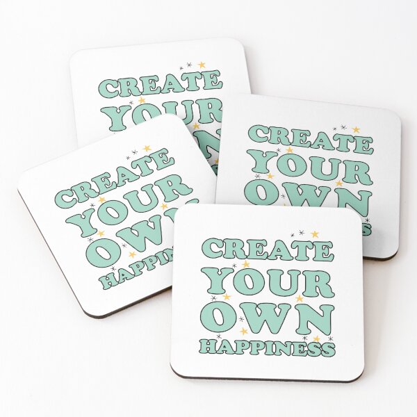 Item preview, Create Your Own Happiness - Happy, Cool and Joyful Text Design designed and sold by Scratches Tees.