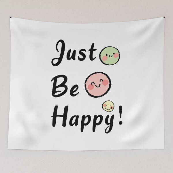 Item preview, Create Your Own Happiness - Just Be Happy Cute Emotional And Colorful Faces designed and sold by Scratches Tees.
