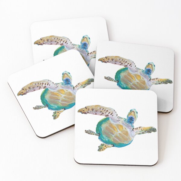 Item preview, Gouache Sea Turtle Wave designed and sold by paigecaffarel.