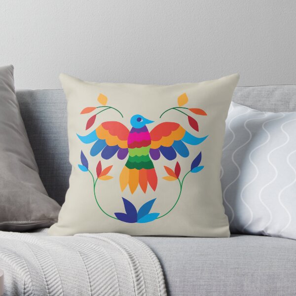 Pajarito Otomi Throw Pillow