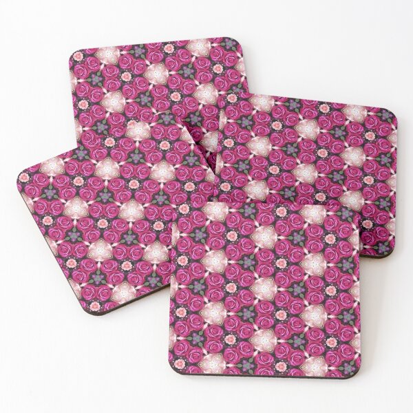 Item preview, Pink roses pattern - flowers gold designed and sold by Geometrina.