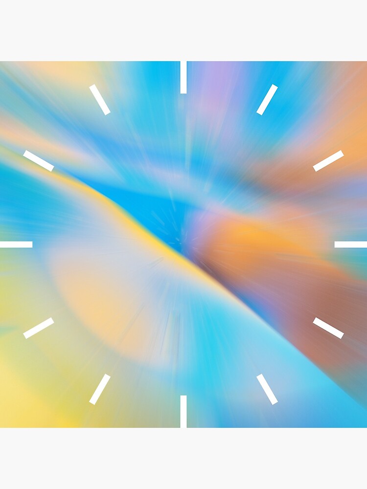 Abstract Zoom Blue & Yellow by QuirkyClock