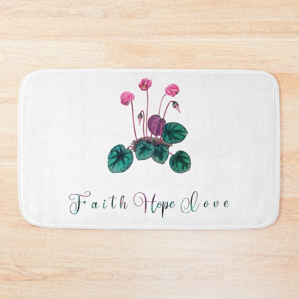 Item preview, Faith Hope Love Pink Flowers- Christian Art designed and sold by cannevas.