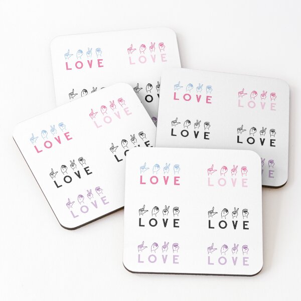Item preview, love sign language sticker pack designed and sold by missmarylin.
