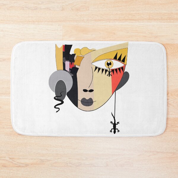 Item preview, Abstract colorful face art with abstract shapes designed and sold by KissedbyArt.