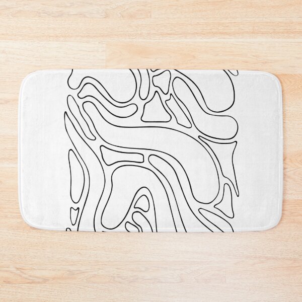 Item preview, Abstract Modern Line Art Camo Print Black designed and sold by Sarah Lopez.