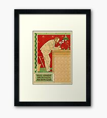 Art nouveau Brussels architect advertising Framed Print