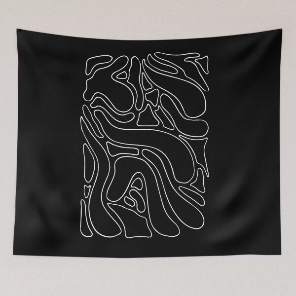 Item preview, Abstract Modern Line Art Camo Print White designed and sold by Sarah Lopez.