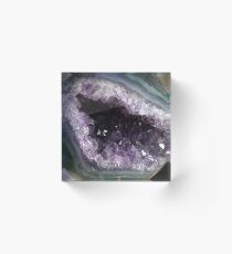 Amethyst Geode Acrylic Block