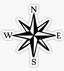 Compass Rose (monochrome) Sticker