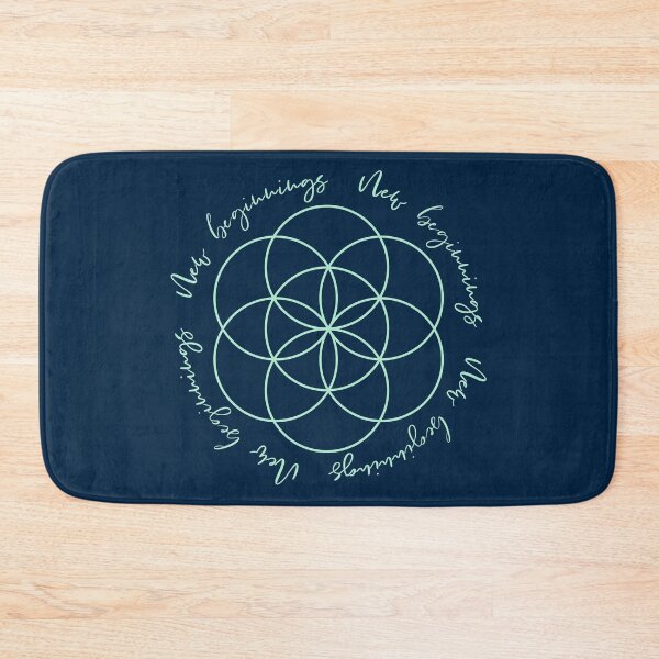 Item preview, New beginnings with the Seed of Life (Navy Blue and Mint Green) designed and sold by squishyrainbow.