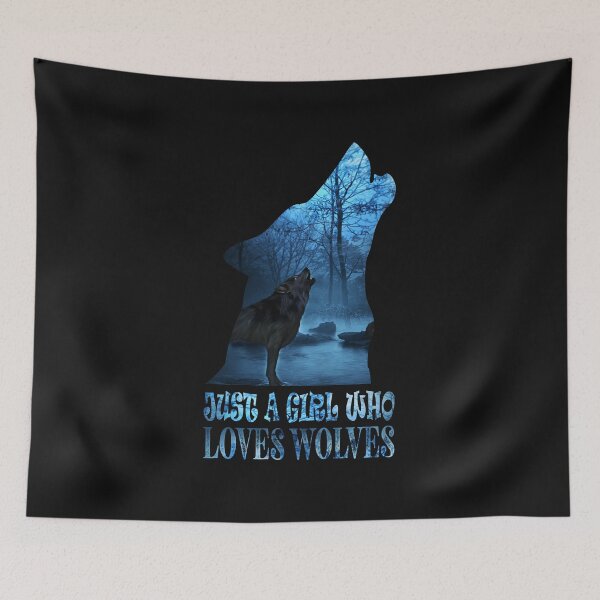 Item preview, Just A Girl Who Loves Wolves Essential Sticker designed and sold by Love2MakeArt.