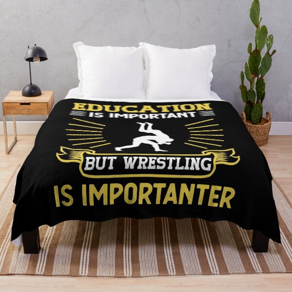 Item preview, Education Is Important Wrestling Is Importanter Funny Gift designed and sold by TeeDesignsStore.