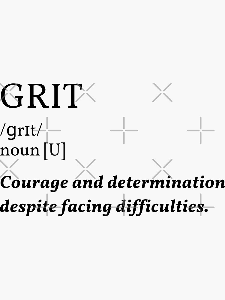 "Grit Definition Powerful motivational design" Sticker for Sale by