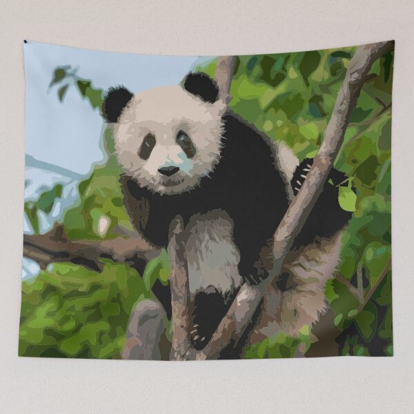 Item preview, A panda has shelter in its tree. designed and sold by Karine Dupras.