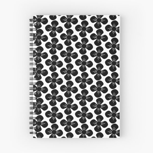 Item preview, Black and White Flower Minimalist Pattern Design designed and sold by ArtBIU.