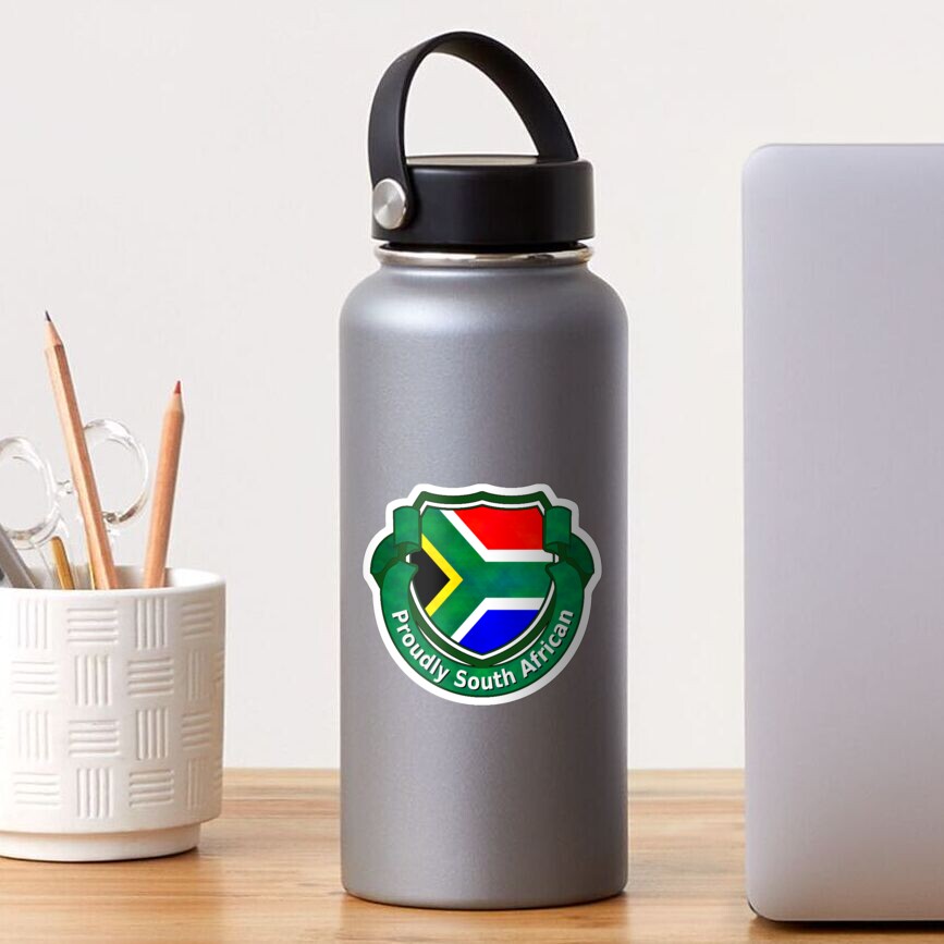 PROUDLY SOUTH AFRICAN flag badge Sticker