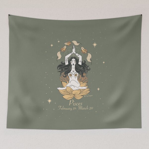Item preview, pisces goddess, pisces zodiac sign, pisces astrology, pisces constellation designed and sold by Spirit-Art.
