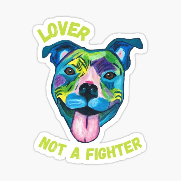 Silly Pit Bull Puppy Sticker by Sad Zebra - Art by Nikiya