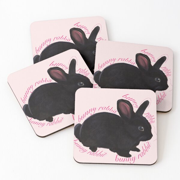 Item preview, bunny rabbit - cute  ebony  dwarf mini lop bunny rabbit with text  designed and sold by Artonmytee.