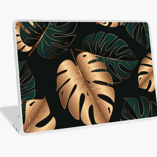 Item preview, Monstera Elegant Dark Green and Gold Tropical Leaves Pattern designed and sold by CynthiaGraphics.