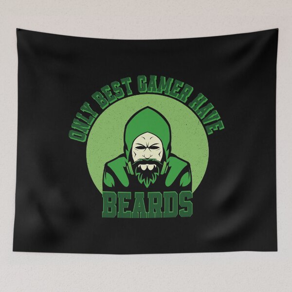 Item preview, Only best gamer have beards designed and sold by YAHIA-14.