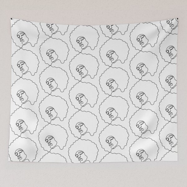Item preview, Black woman afro one line art designed and sold by felinefeelings.