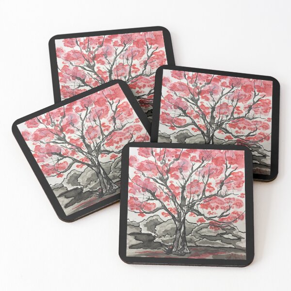Item preview, Cherry Tree on Fire with Blooms designed and sold by MichelleInAVL.