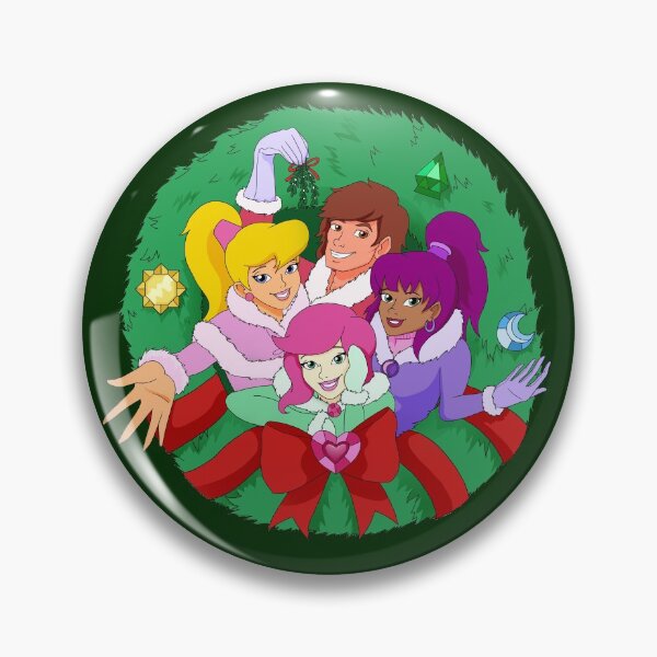 Artikelvorschau, Princess Gwenevere (Starla) and the Jewel Riders Christmas Wreath | 90s Winter Holidays Art entworfen und verkauft von The Jewel Riders Archive.