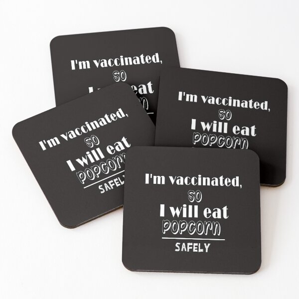 Item preview, I'm vaccinated, so I will eat popcorn safely designed and sold by Bouchfashions.