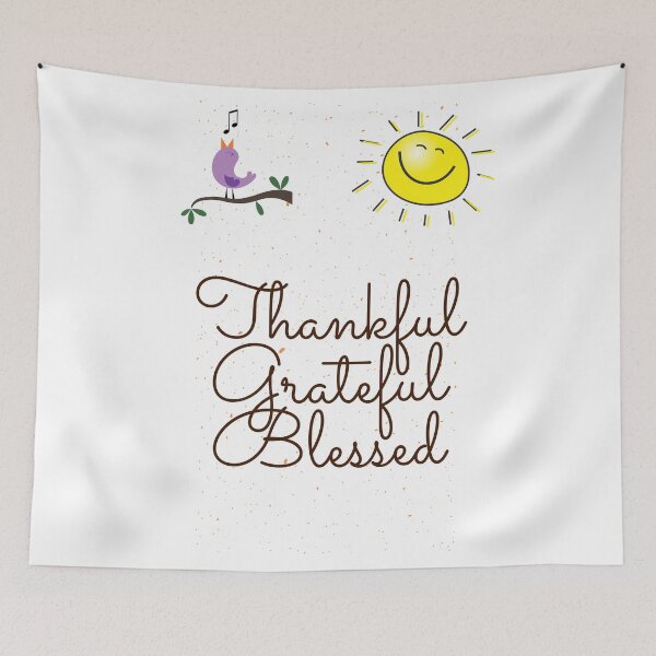 Item preview, Thankful, Grateful, Blessed Motivational Quote designed and sold by Lorify.