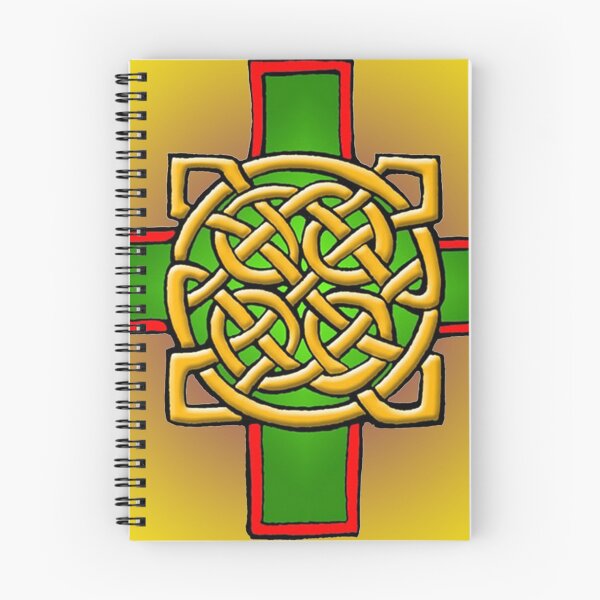 Item preview, Gold and Green Celtic Cross designed and sold by MAMMAJAMMA.